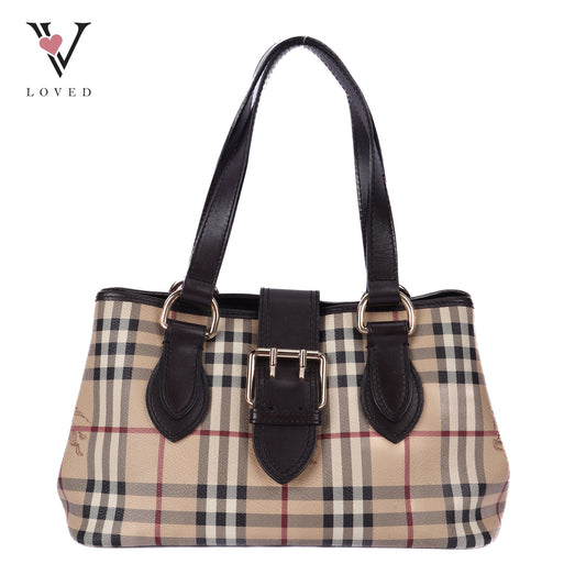 Haymarket Check Coated Canvas Eden Shoulder Bag
