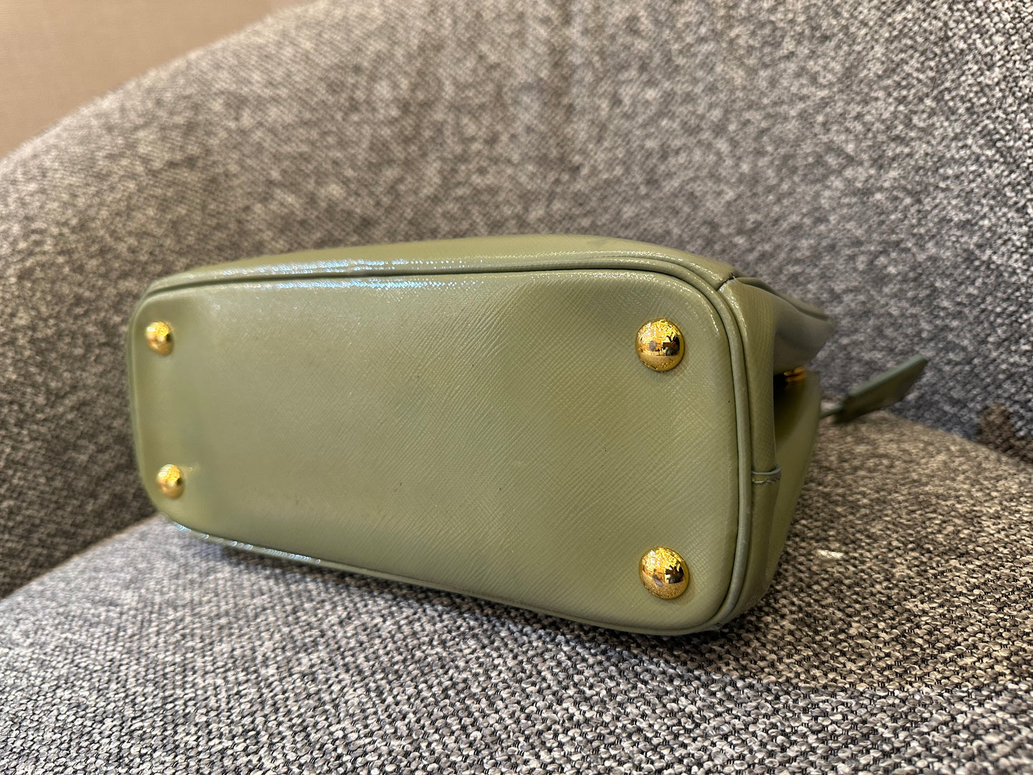 Prada Galleria Handbag In Chic Army Green Saffiano Leather