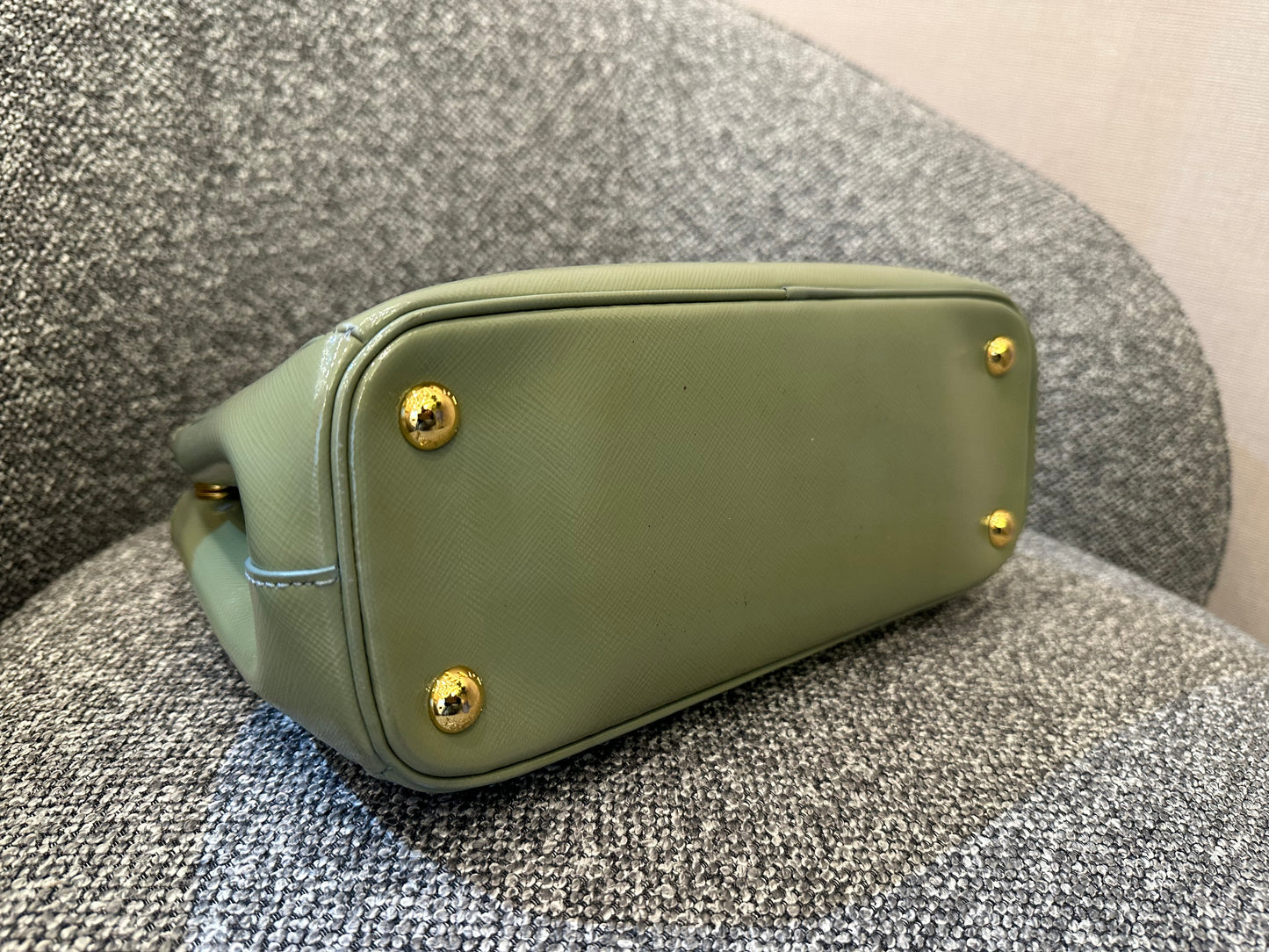 Prada Galleria Handbag In Chic Army Green Saffiano Leather