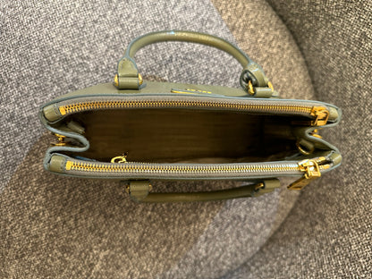 Prada Galleria Handbag In Chic Army Green Saffiano Leather