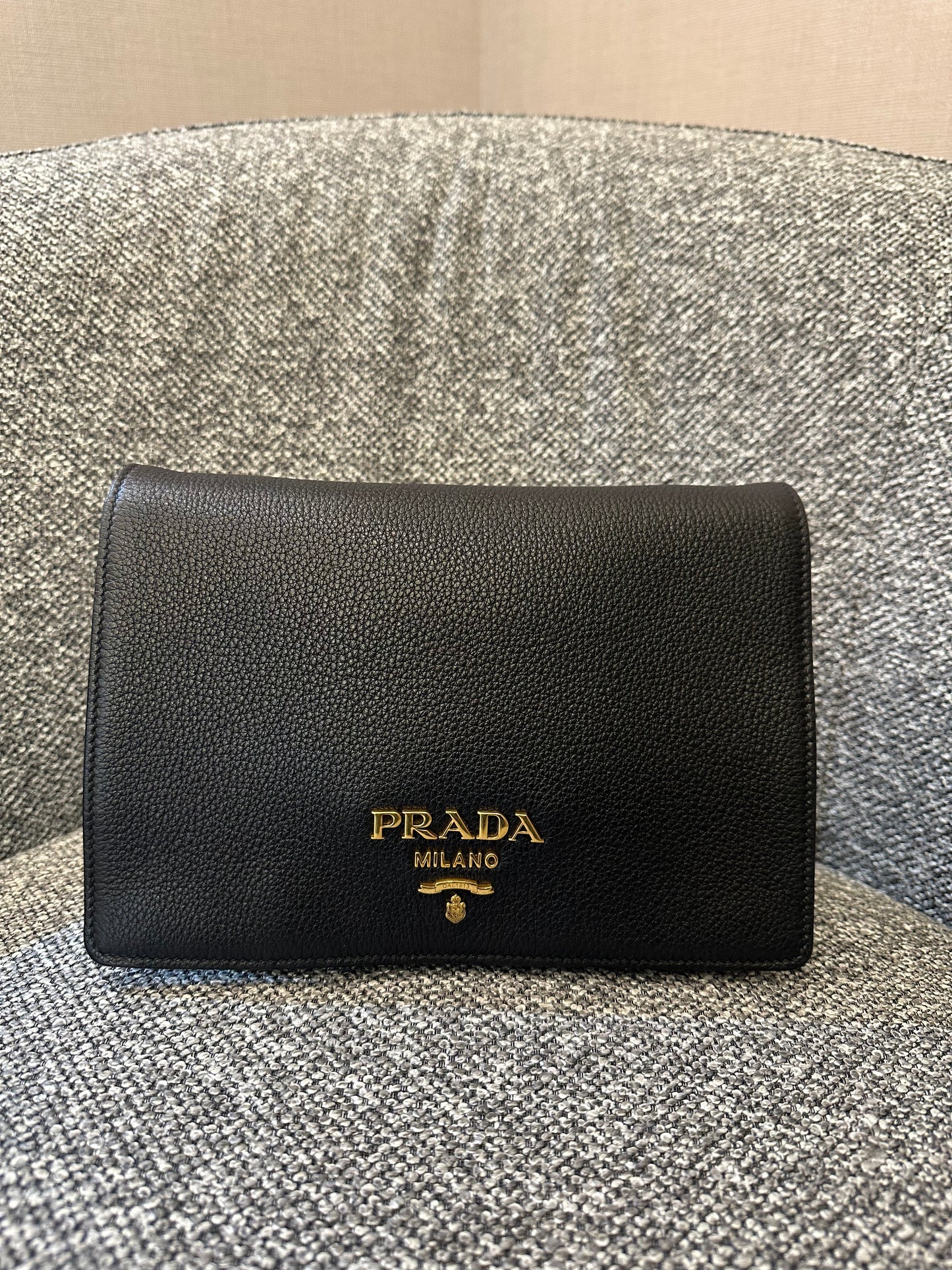 Prada Saffiano Crossbody Bag In Black