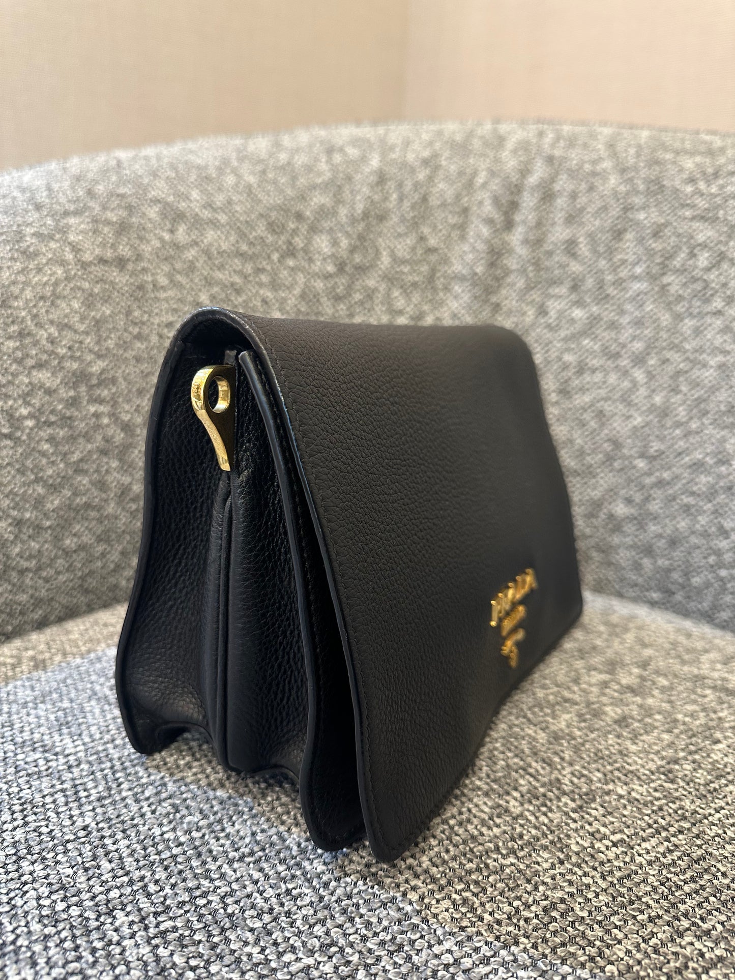 Prada Saffiano Crossbody Bag In Black
