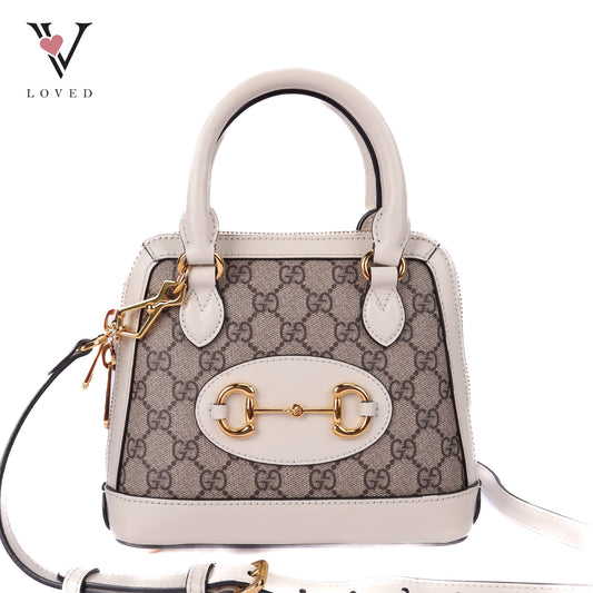 Horesebit 1995 White Mini Top Handle Bag