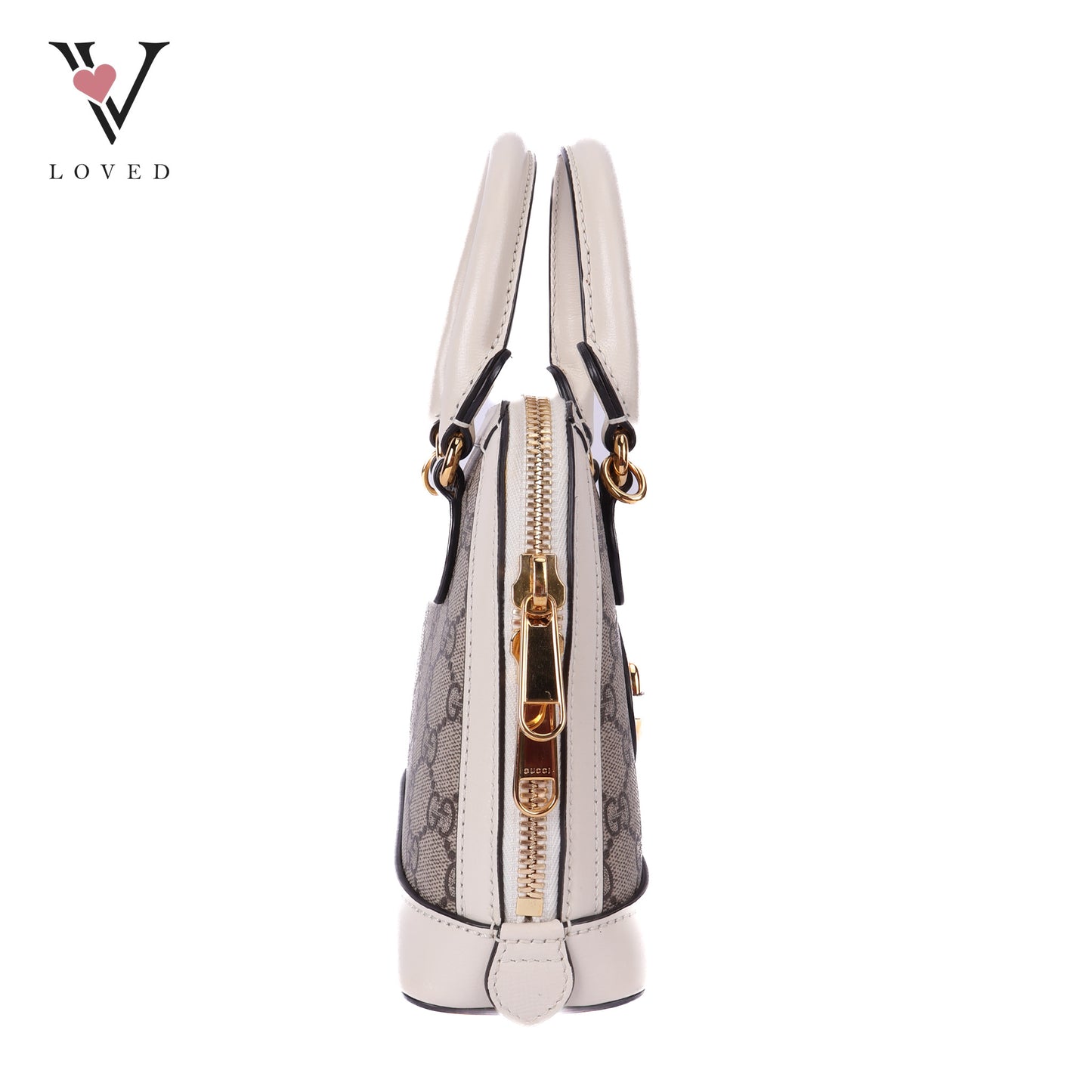 Horsebit 1995 White Mini Top Hand Bag