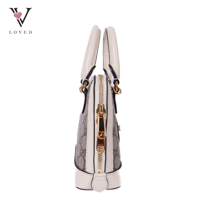 Horsebit 1995 White Mini Top Hand Bag