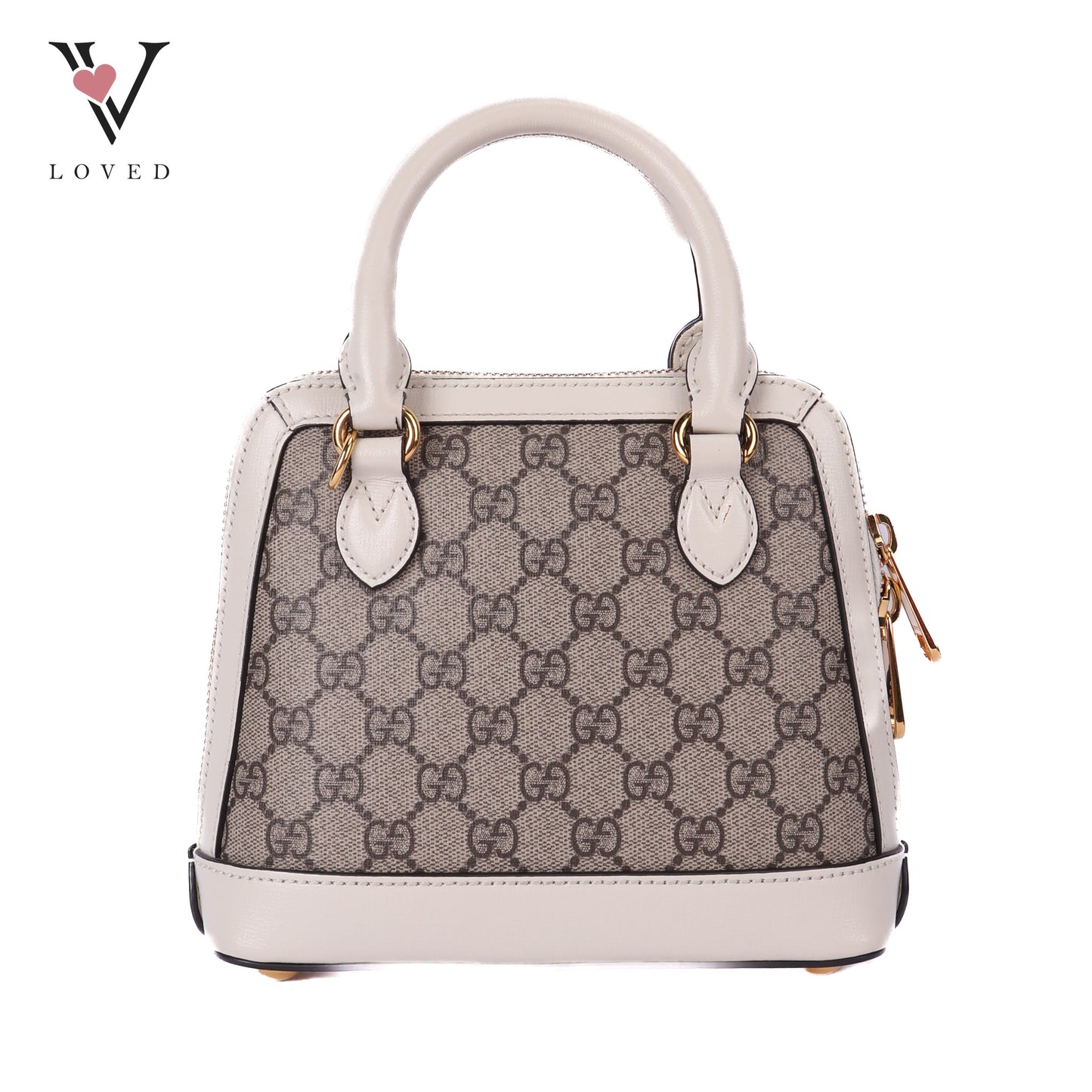 Horsebit 1995 White Mini Top Hand Bag