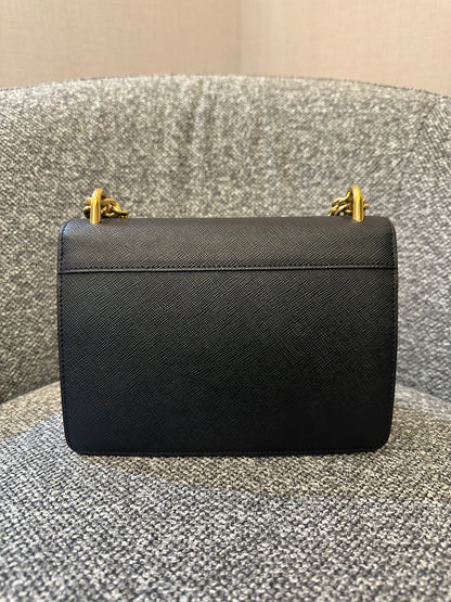 Prada Crossbody Bag In Black Saffiano Leather