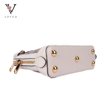 Horsebit 1995 White Mini Top Hand Bag