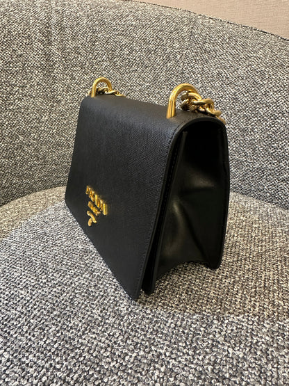 Prada Crossbody Bag In Black Saffiano Leather
