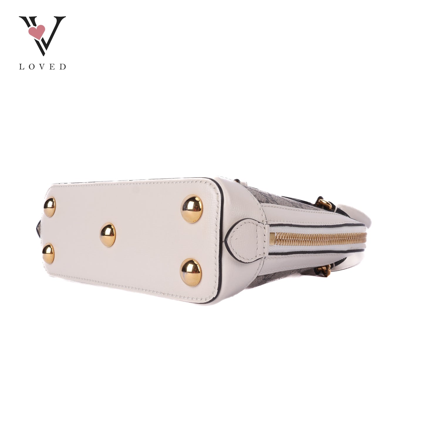 Horsebit 1995 White Mini Top Hand Bag