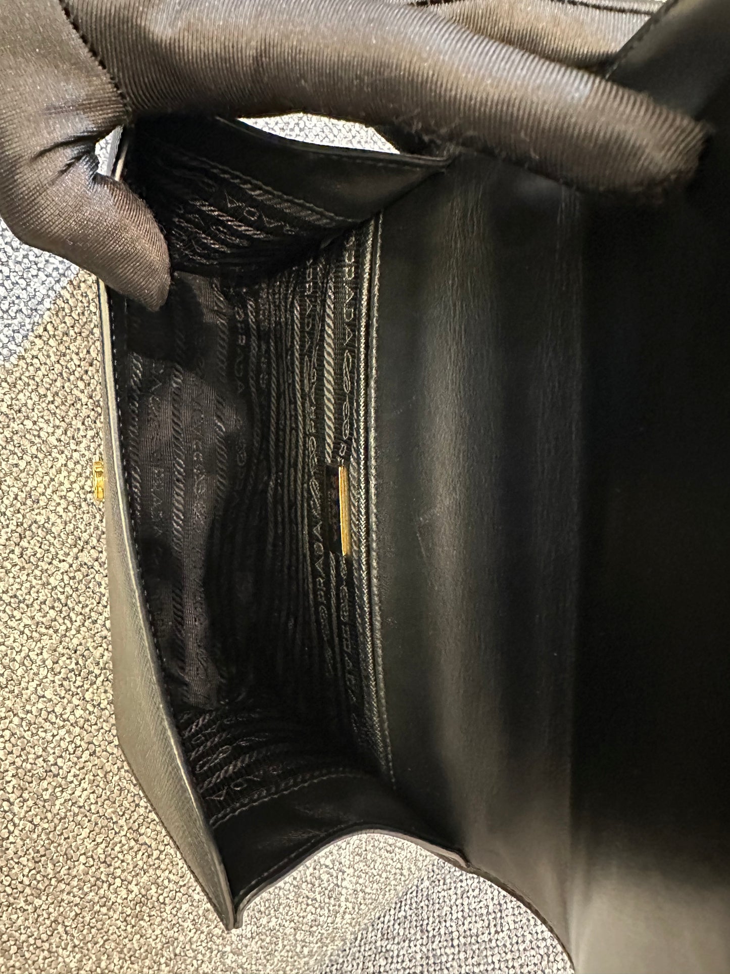 Prada Crossbody Bag In Black Saffiano Leather