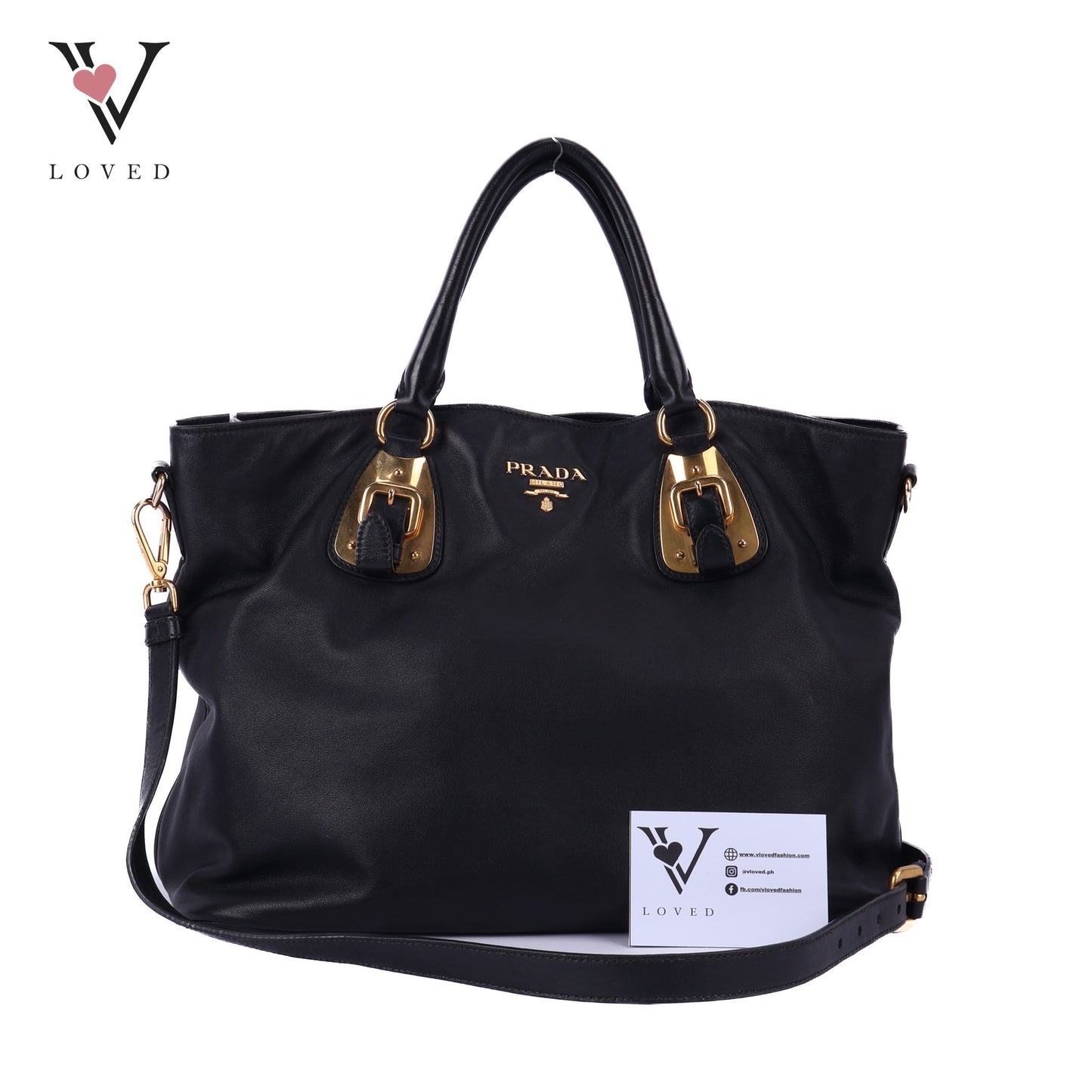Two-way Bag In Black Leather
