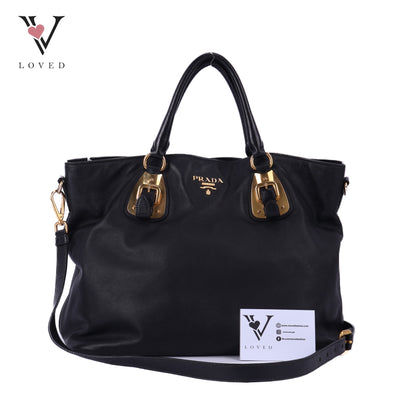 Two-way Bag In Black Leather