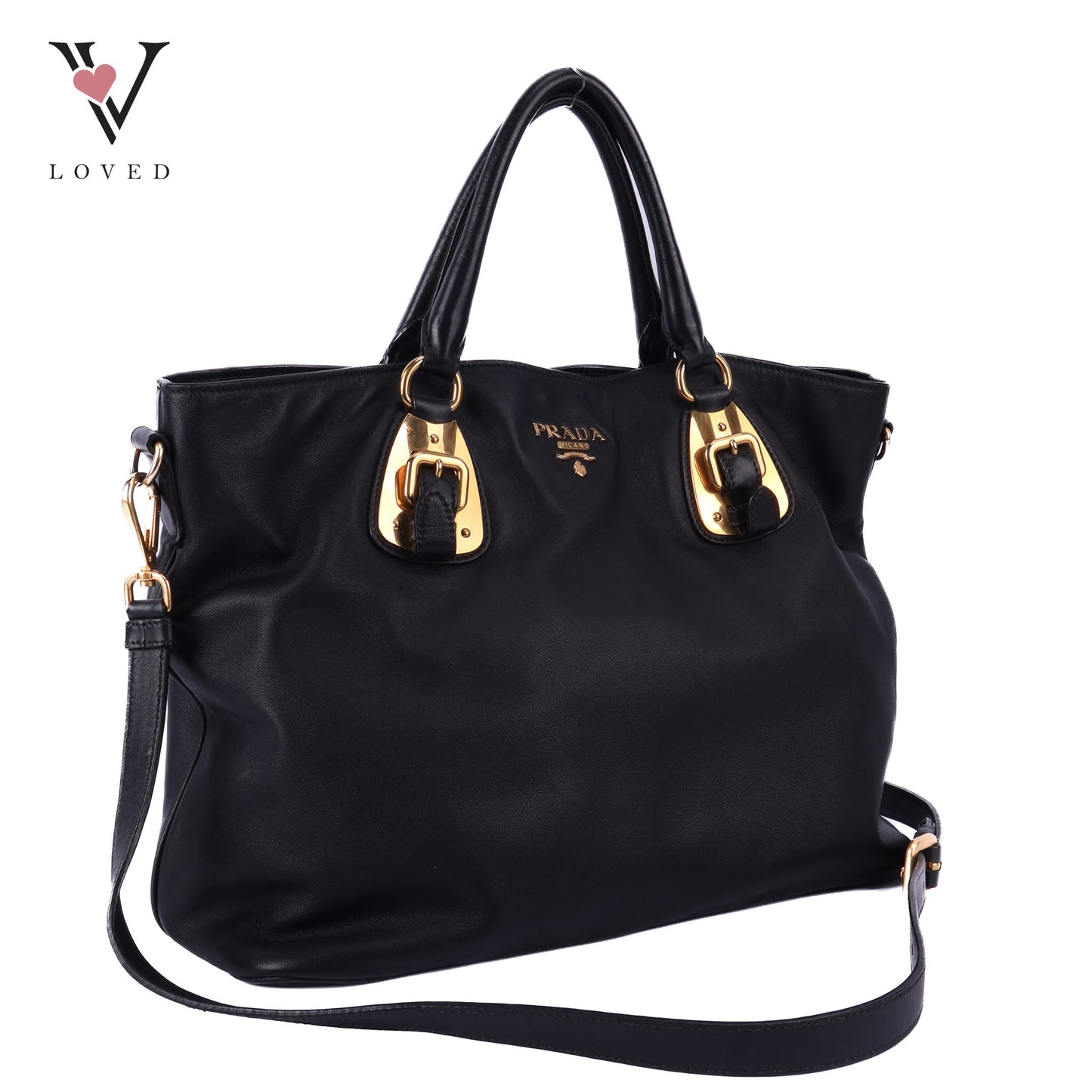 Two-way Bag In Black Leather