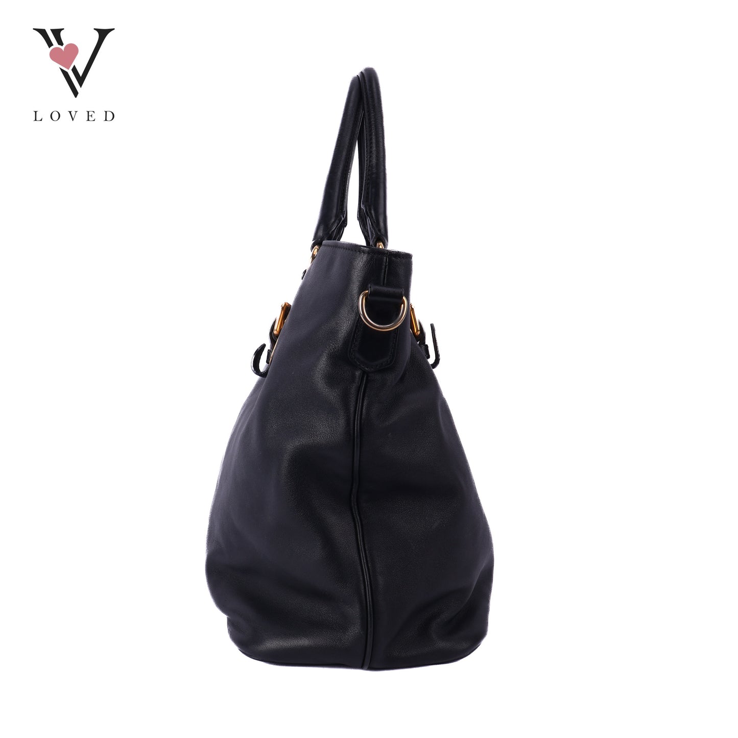 Two-way Bag In Black Leather