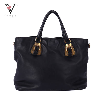 Two-way Bag In Black Leather