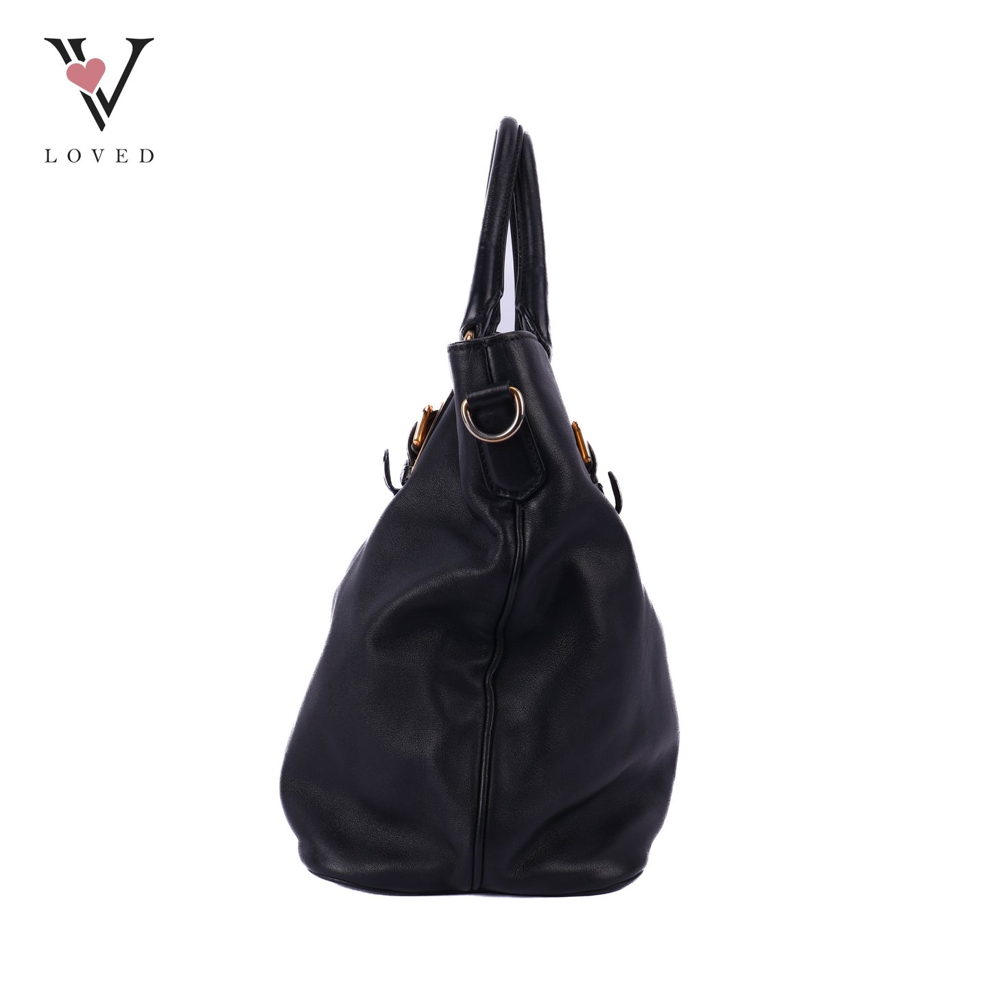 Two-way Bag In Black Leather