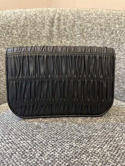 Prada Nappa Gaufre Crossbody Bag In Black Soft Leather
