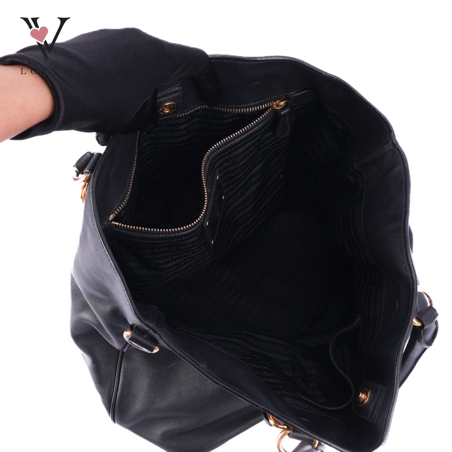 Two-way Bag In Black Leather