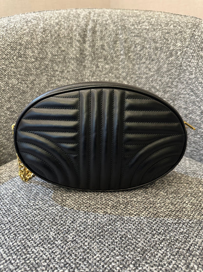 Prada Diagramme Oval Camera Bag In Black
