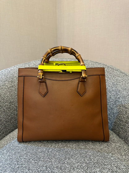 Gucci Diana Tote Bag In Brown Leather