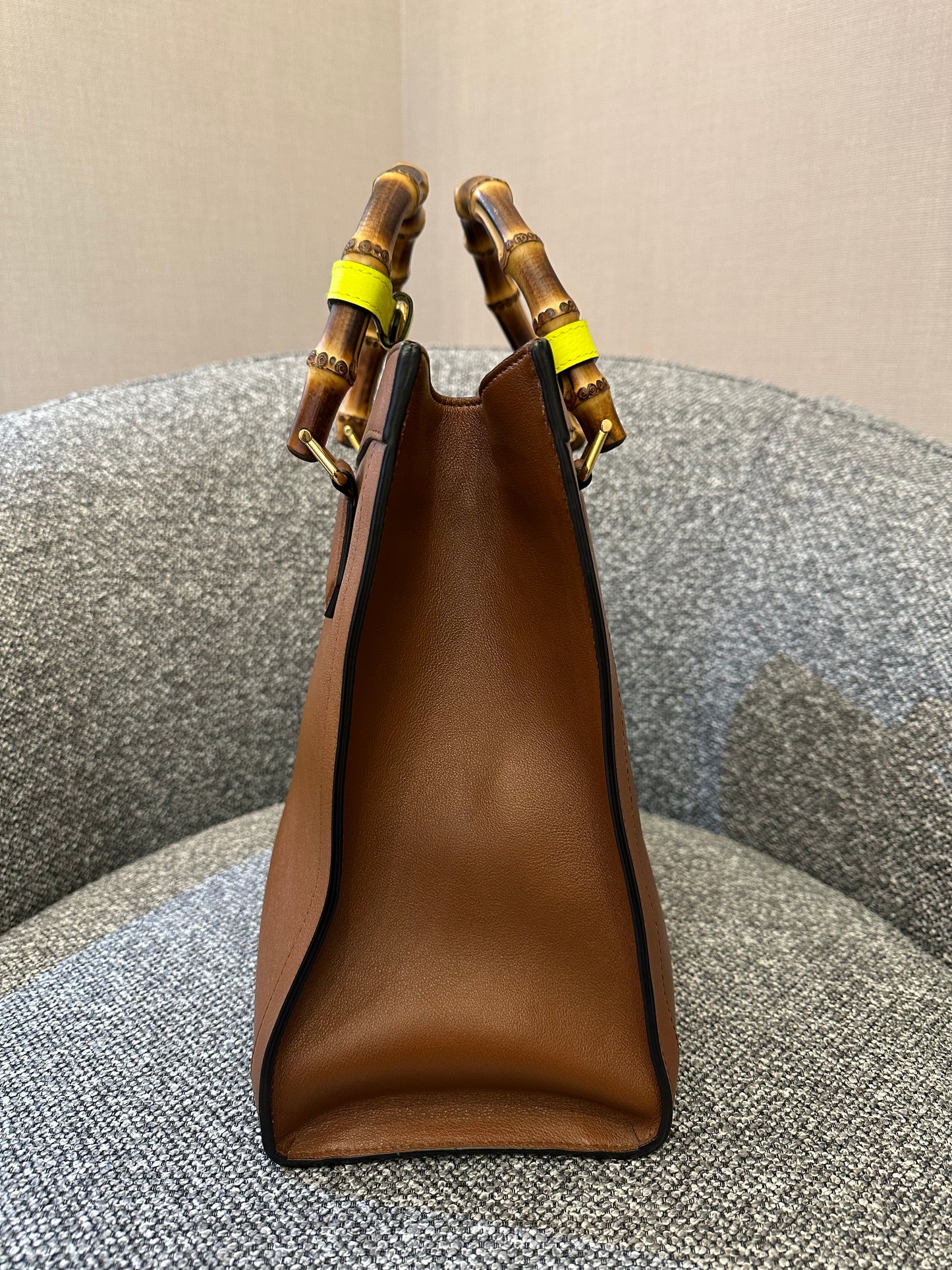 Gucci Diana Tote Bag In Brown Leather