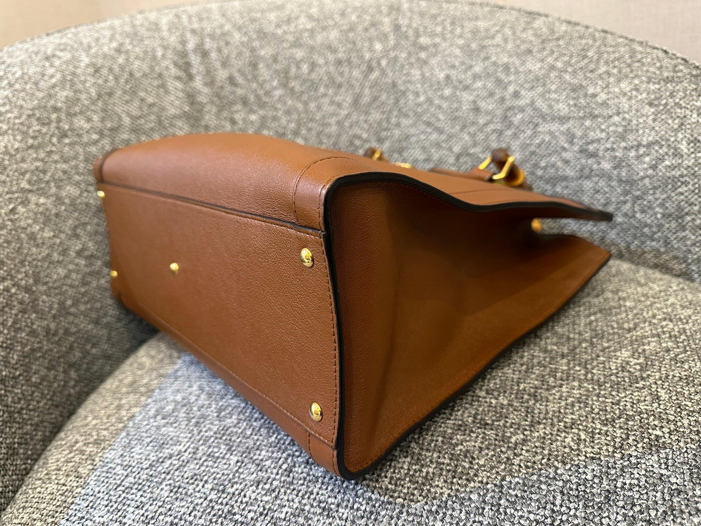Gucci Diana Tote Bag In Brown Leather