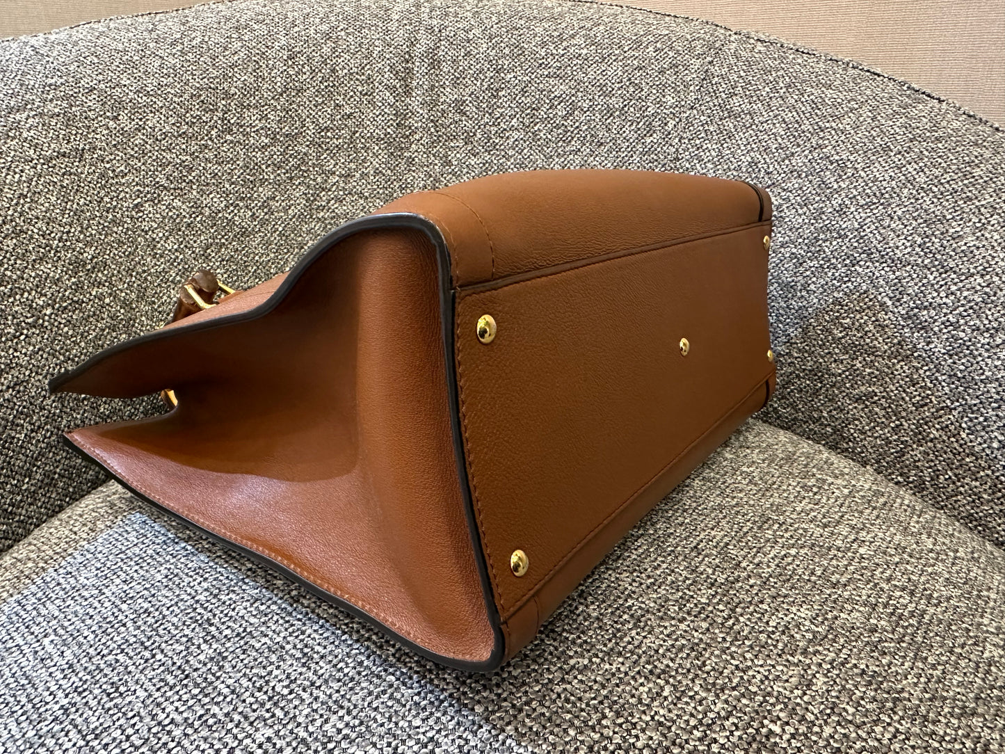 Gucci Diana Tote Bag In Brown Leather