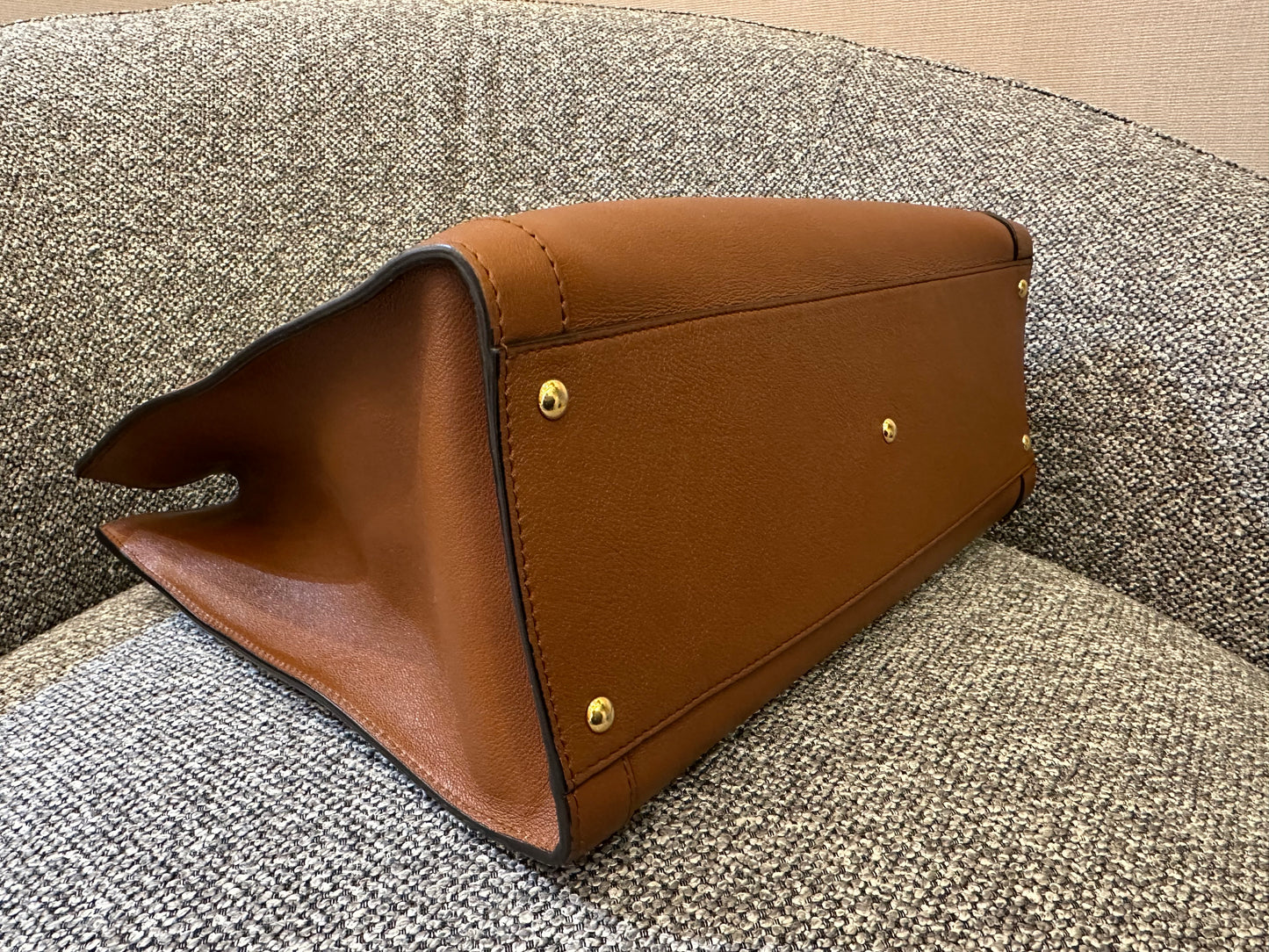 Gucci Diana Tote Bag In Brown Leather