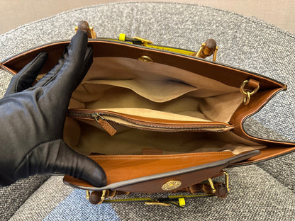 Gucci Diana Tote Bag In Brown Leather