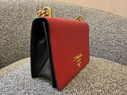 Prada Crossbody Bag in Red Saffiano Leather