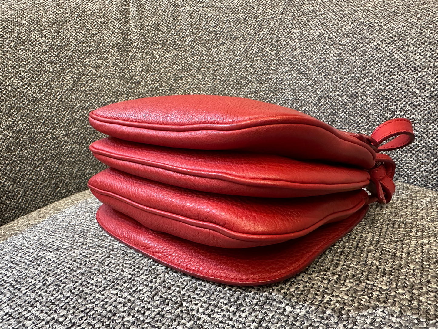 Prada Vitello Daino Flap Crossbody Bag In Red Leather