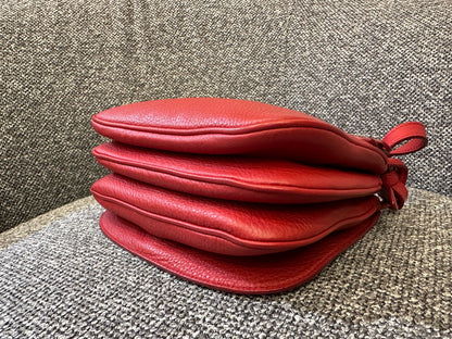 Prada Vitello Daino Flap Crossbody Bag In Red Leather