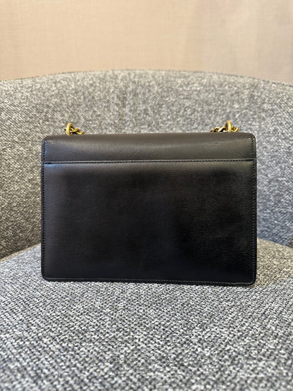 Yves Saint Laurent Sunset Bag In Black Leather
