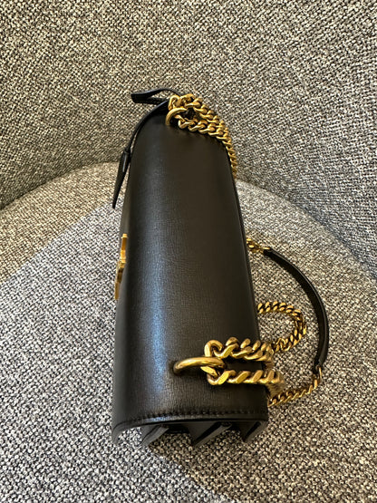 Yves Saint Laurent Sunset Bag In Black Leather