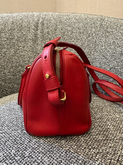 Yves Saint Laurent Baby Duffle Bag In Red Leather