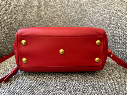 Yves Saint Laurent Baby Duffle Bag In Red Leather