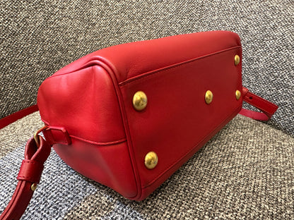 Yves Saint Laurent Baby Duffle Bag In Red Leather