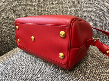 Yves Saint Laurent Baby Duffle Bag In Red Leather