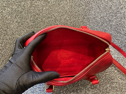 Yves Saint Laurent Baby Duffle Bag In Red Leather
