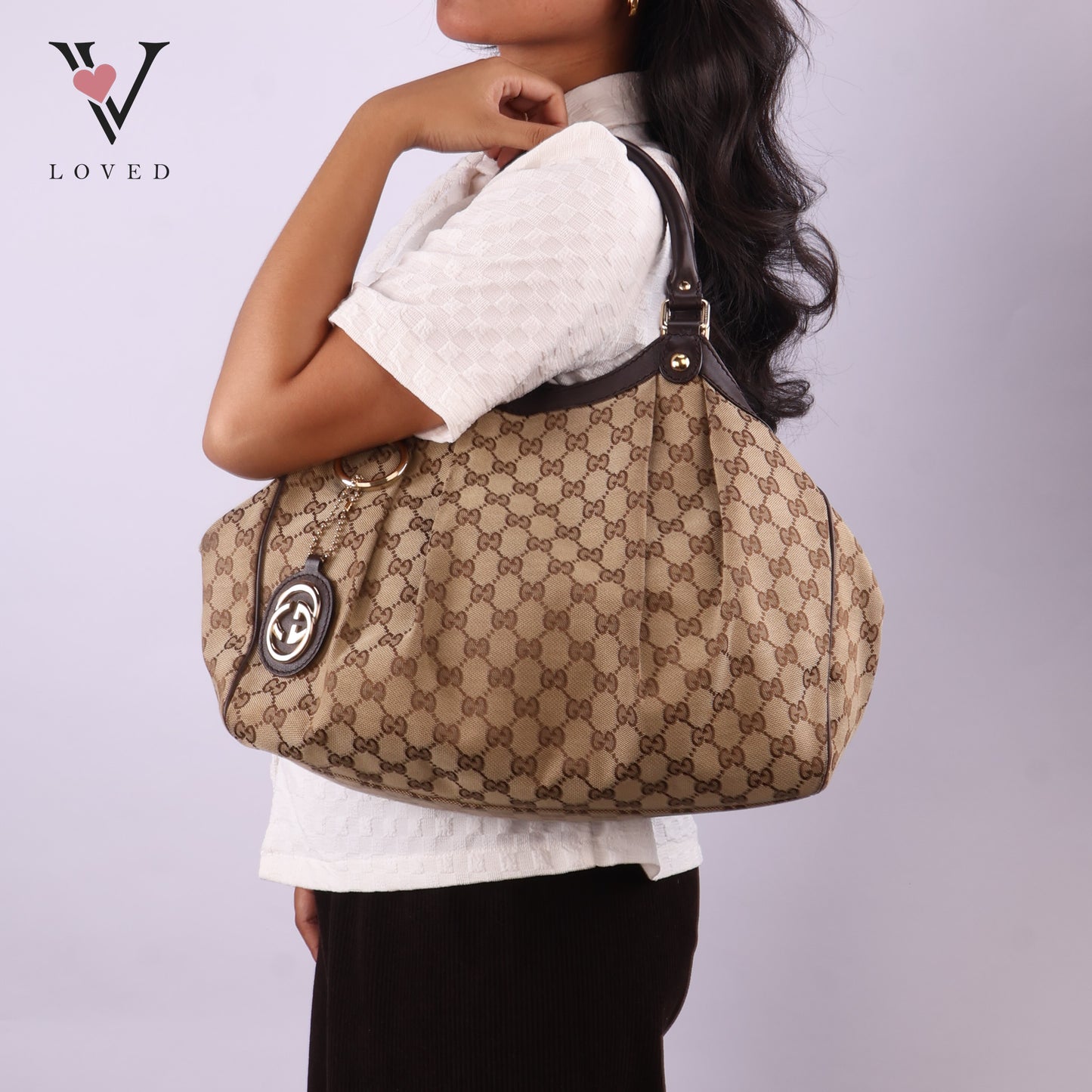 Sukey Tote Bag In GG Canvas