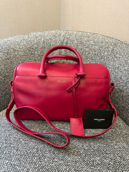 Yves Saint Laurent Duffle Bag In Hot Pink Leather