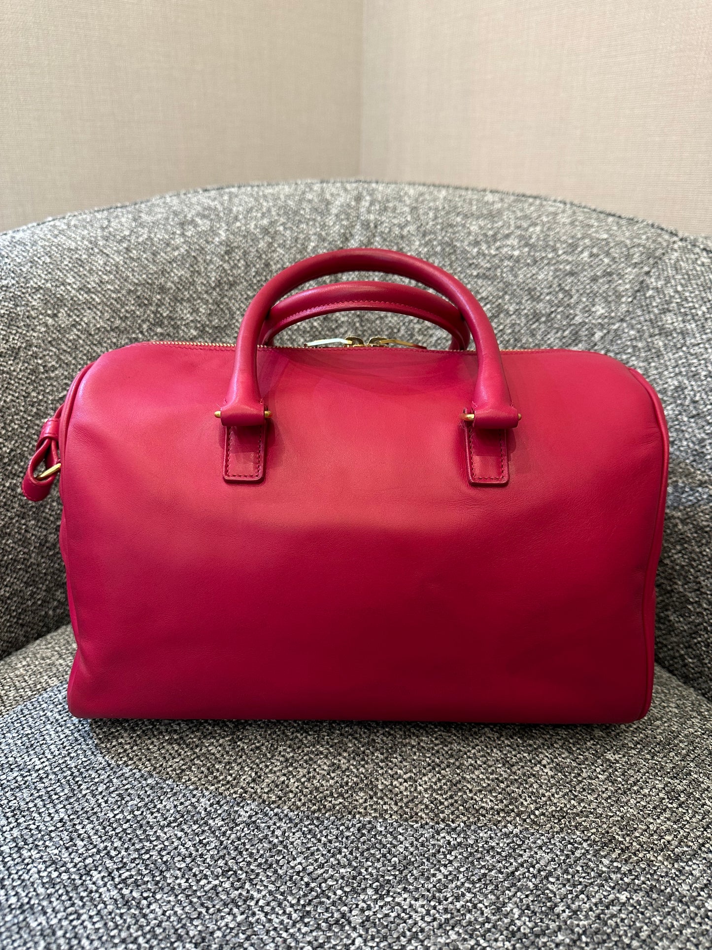 Yves Saint Laurent Duffle Bag In Hot Pink Leather