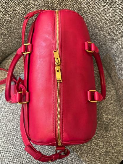 Yves Saint Laurent Duffle Bag In Hot Pink Leather