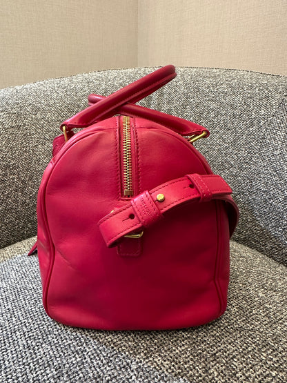 Yves Saint Laurent Duffle Bag In Hot Pink Leather