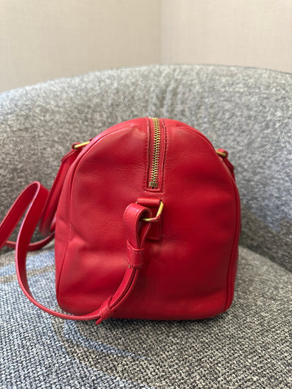 Yves Saint Laurent Duffle Bag In Hot Pink Leather