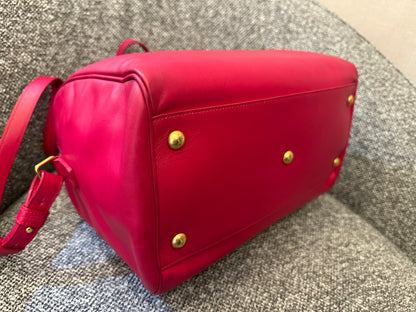 Yves Saint Laurent Duffle Bag In Hot Pink Leather
