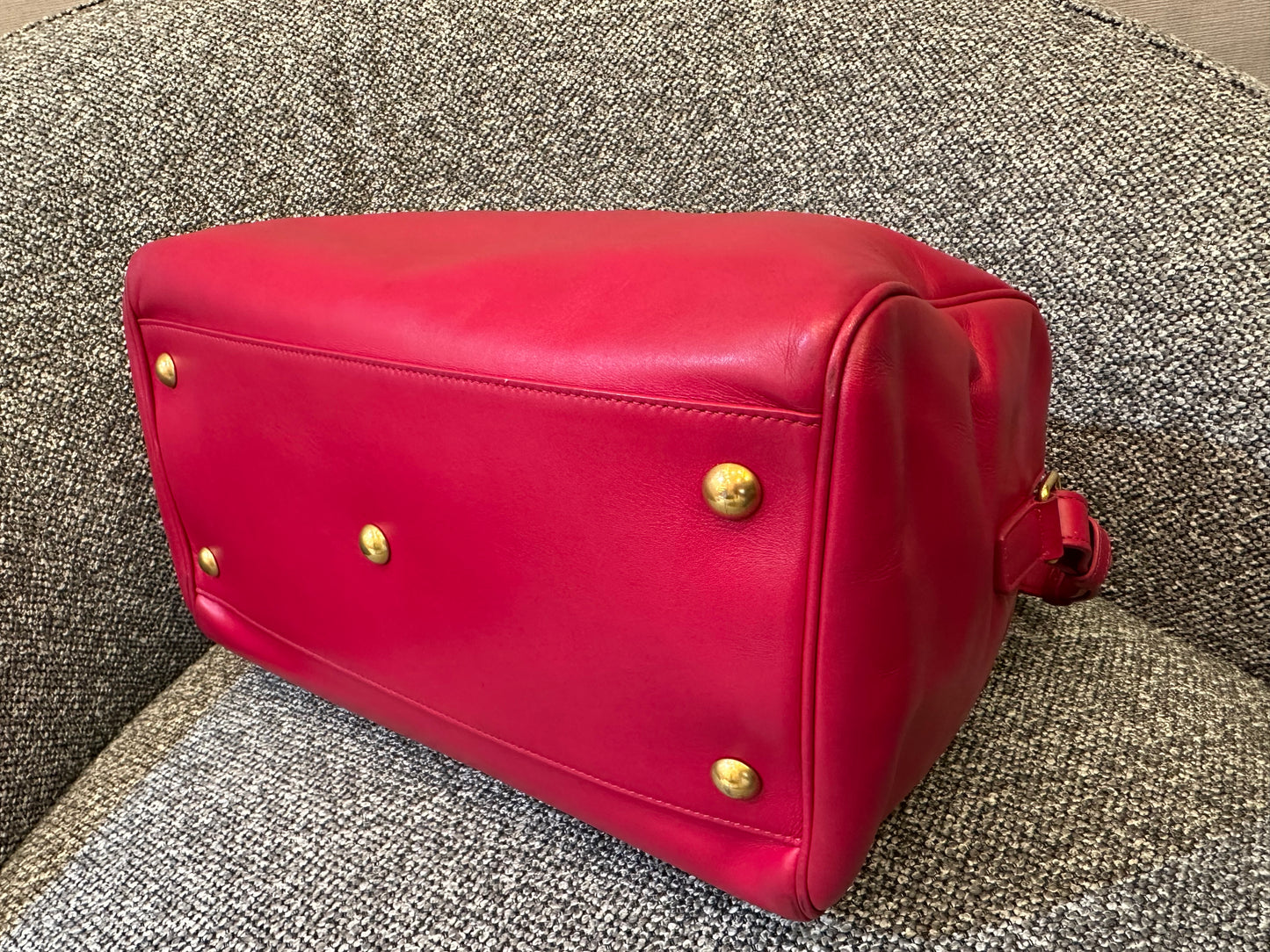 Yves Saint Laurent Duffle Bag In Hot Pink Leather