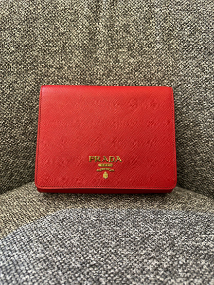 Prada Saffiano Lux Chain Crossbody Bag