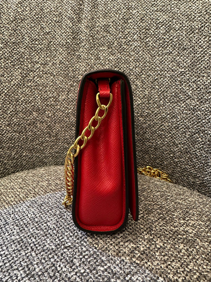 Prada Saffiano Lux Chain Crossbody Bag